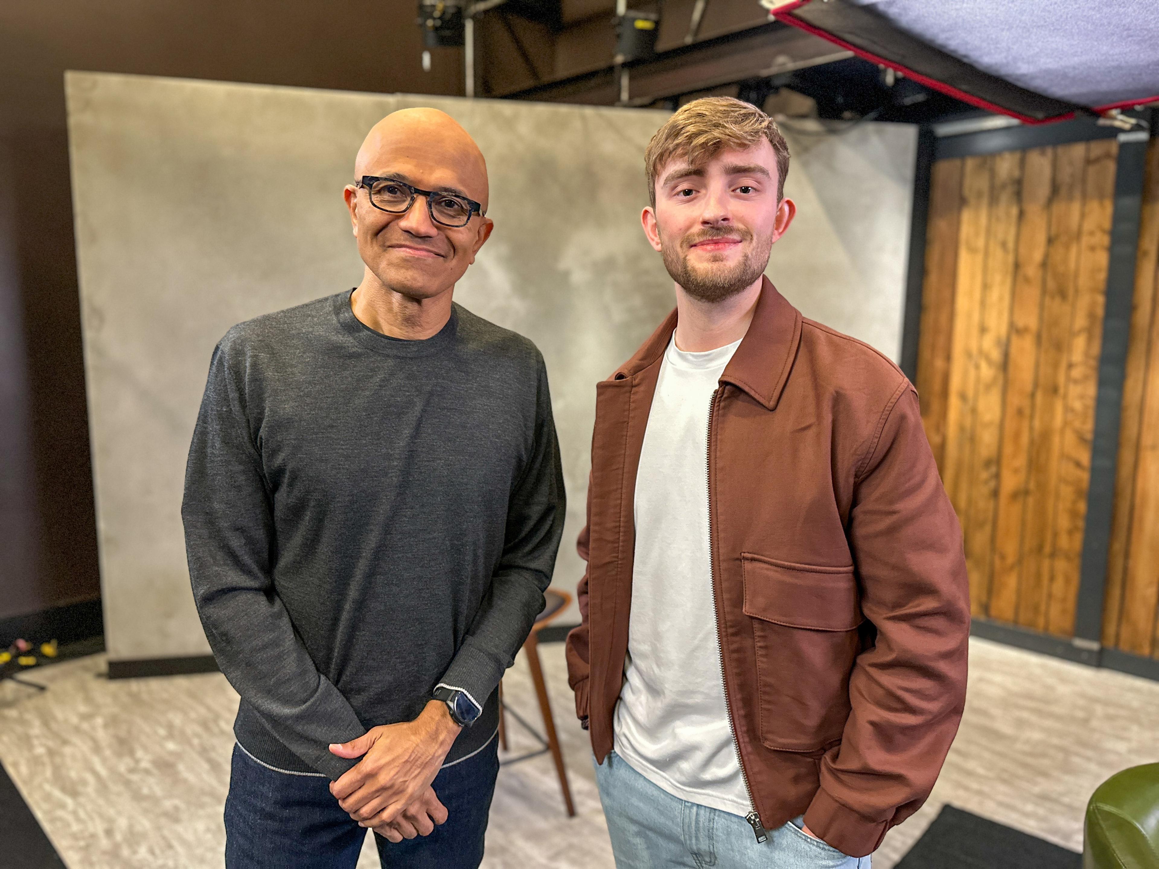 Tom Shaw with Satya Nadella (Microsoft CEO)
